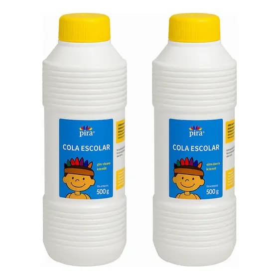 Kit 2 Cola Branca Escolar 500g Ideal Para Slime Artesanato