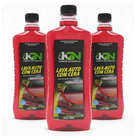 Shampoo Automotivo Com Cera 500ml Concentrado - KN Automotivos