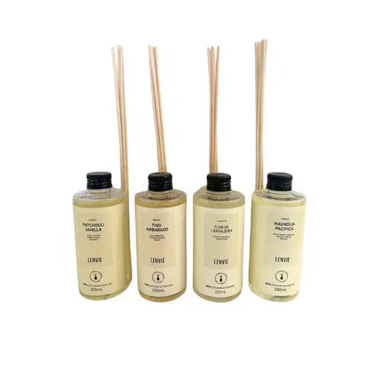 Refil Difusor Aromatizador 200ml Lenvie - Escolha O Aroma - Aromatizador Varetas Sala Banheiro