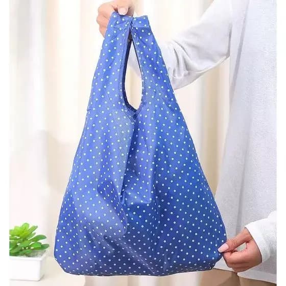 Bolsa de Compras Dobrável Portátil BAGCU – Sacola Reutilizável em Oxford Estampada para Supermercado