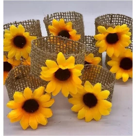 25 Porta Guardanapos girassol para casamento