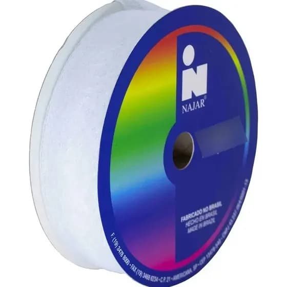 Renda Nylon Najar - 100% Poliamida - Largura 37mm X 50 Mts Cor Branco