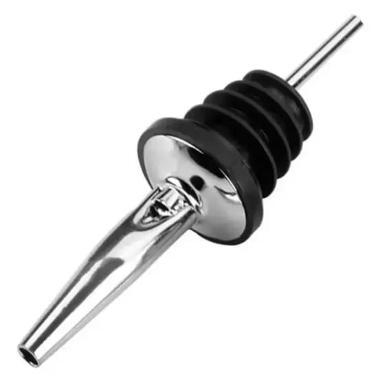 Bico Dosador Em Aço Inox E Silicone Para Azeite E Vinagre