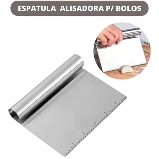 Espátula e Raspador Inox Retangular Massa Unyhome