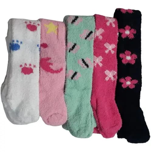 Meia Calça Infantil Menina Lã Felpuda Inverno Quentinha