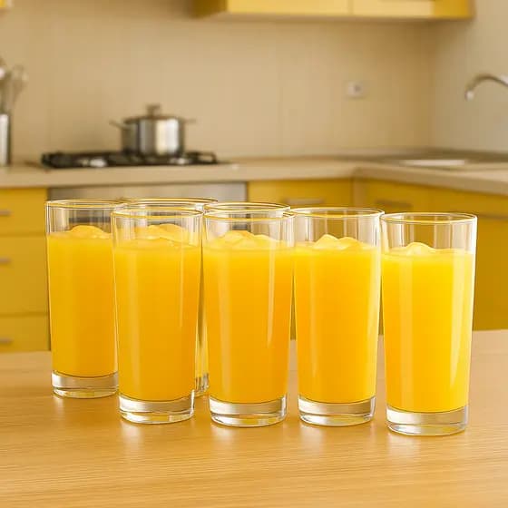 Jogo Copos Vidro 255ml Long Drink Multiuso Flores Orquídeas Cozinha Estampas Diversas Ruvolo