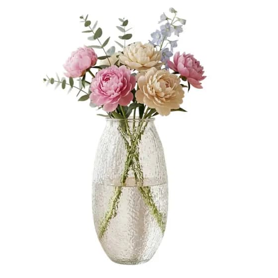Vaso Etrusco, Vaso de Vidro de Mesa, Vaso de Flor Decorativo, 1100ml – Ruvolo