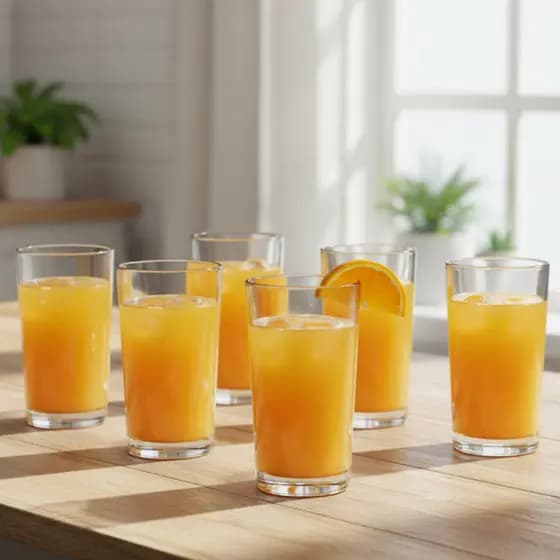 Jogo Copos de Vidro Prestige, Copo de Suco M 6 Peças Multiuso, 300ml - Ruvolo