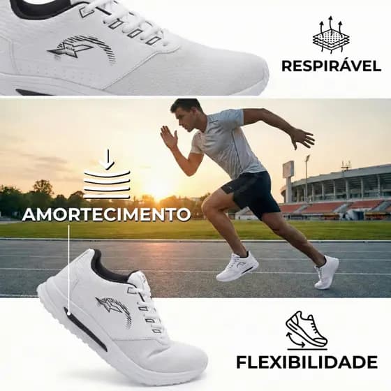Tenis Masculino Esportivo Adulto FXB RJ30 Caminhada Confortável Academia