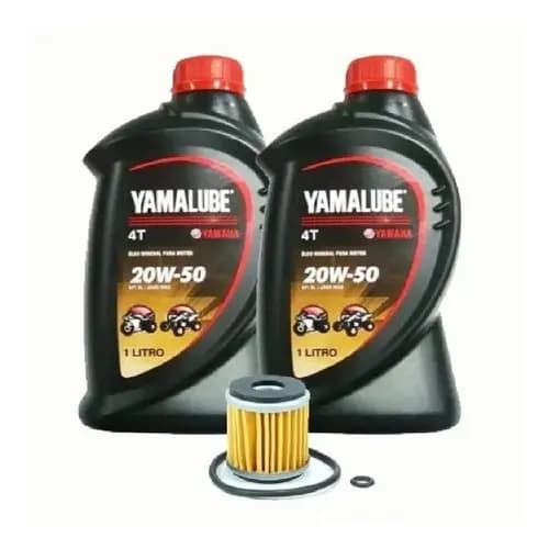 Kit 2 Óleos Yamalube 20w50 Filtro Fazer 250 Lander 250