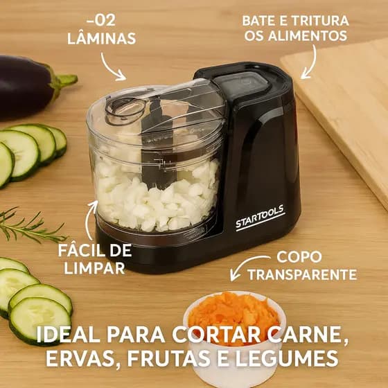Mini Processador Alimentos Triturador Elétrico 220V 127V Cozinha Picador 350ml Portátil Corte Rápido Tempero
