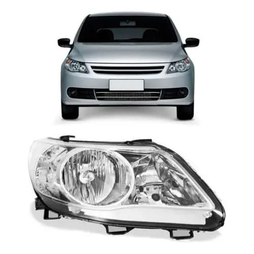 Farol Gol G5 2009 A 2012 Foco Duplo Cromado