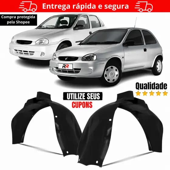 Par/ Un Parabarro Dianteiro Corsa Classic 95 96 97 98 99 2000 á 2010 ASA URUBU MORCEGAO FORRO RODA BATE PEDRA