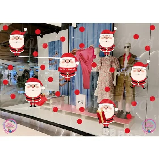 Adesivo Natal Para Vitrine - Adesivo Natal parede - Adesivo Vitrine natal - Adesivo Feliz Natal - Colante de Natal