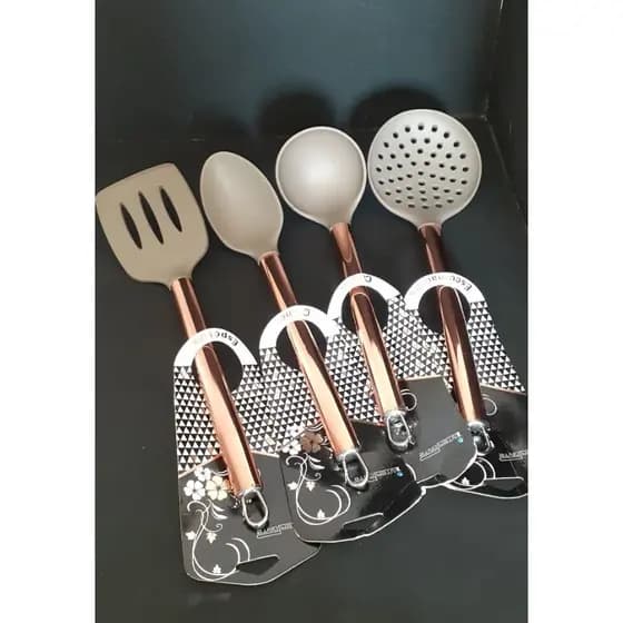 Utensílios de Cozinha - Cor Nude- Cabo rosê gold