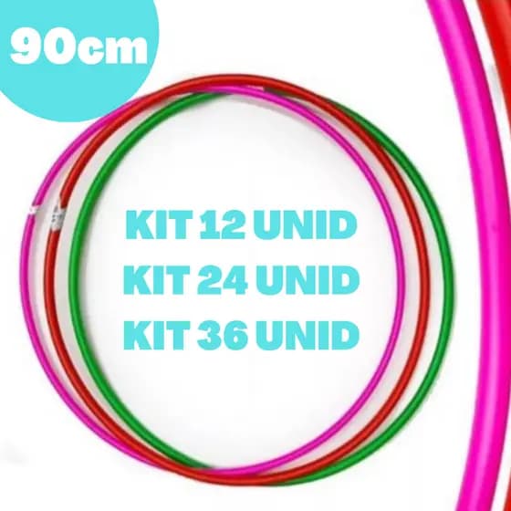 Kit Bambolê Arcos Coloridos 90cm Resistente Plástico