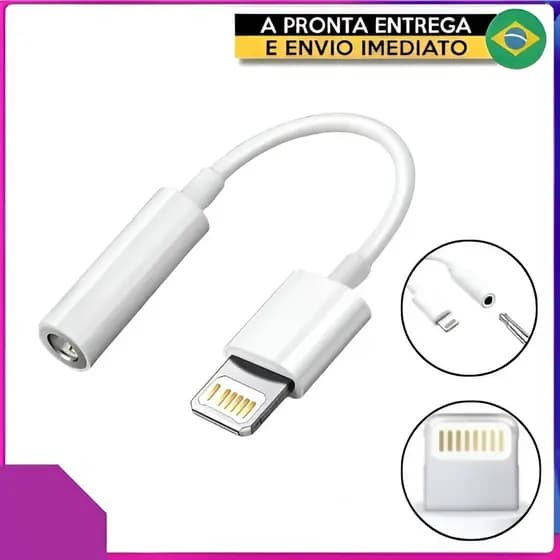 Adaptador Conversor Fone Ouvido Para iPhone 8 X 11 12 13 14