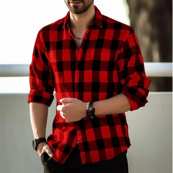 Camisa Xadrez Masculina Manga Longa Festa Junina Rodeio - ENVIO IMEDIATO ATACADO