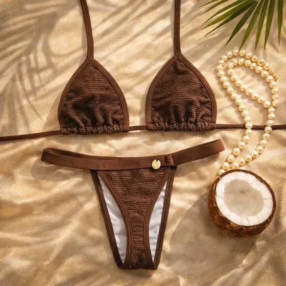 BIQUINI FEMININO CINTURA ALTA FITA SEMI FIO TECIDO PREMIUM ANARRUGA VERÃO MODA PRAIA