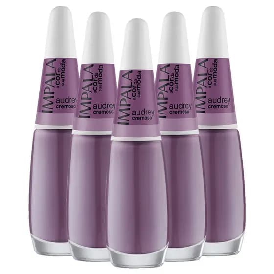 Kit 5 Esmaltes Coleção A Cor da Sua Moda Cor Audrey Impala