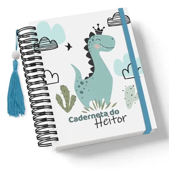 Caderneta de Vacinação Dinossauro Coroado Personalizada