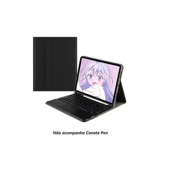 Capa Case Teclado Touchpad Com Slot Para Caneta Compatível iPad 7/8/9 A2197 A2270 A2602 Tela 10.2 Polegadas