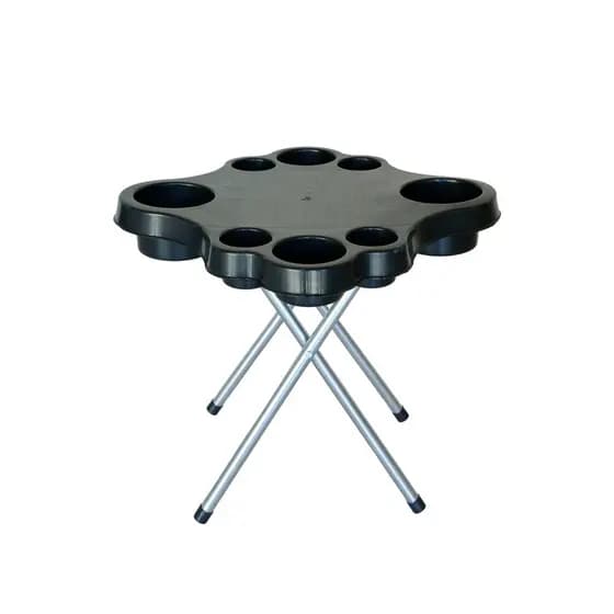 Mesa Petisqueira Desmontável Com Pés Galvanizados Preta