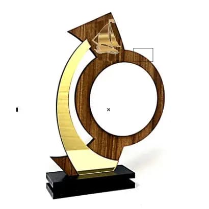 02 UNIDADES Troféu de Premiação para personalizar – Design Moderno em Madeira e Acrílico