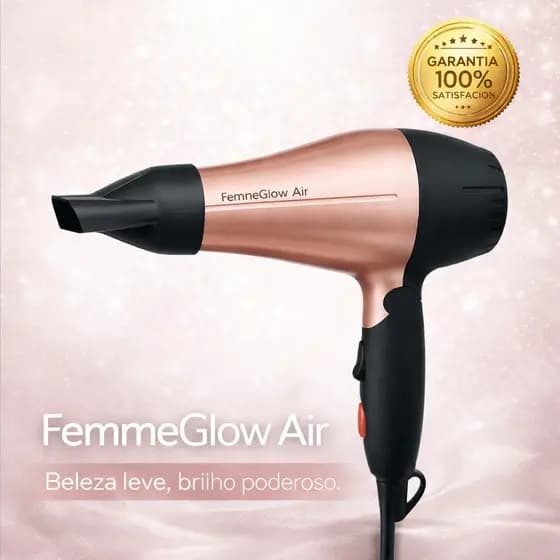 Secador De Cabelo Compacto Portátil 1200W Bivolt Rosa Leve Profissional Alta potencia Leve