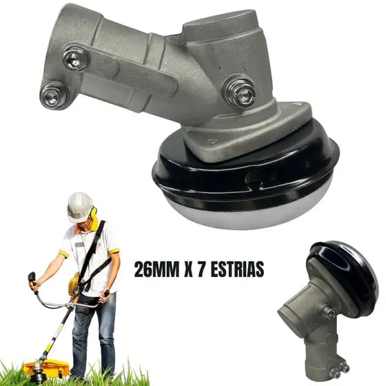 Ponteira Transmissão Roçadeira Importada Tubo 26mm 7 Estrias