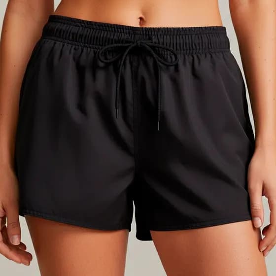 Short Tactel Feminino Corrida Confortável Esportivo Liso Casual Academia Treino Praia
