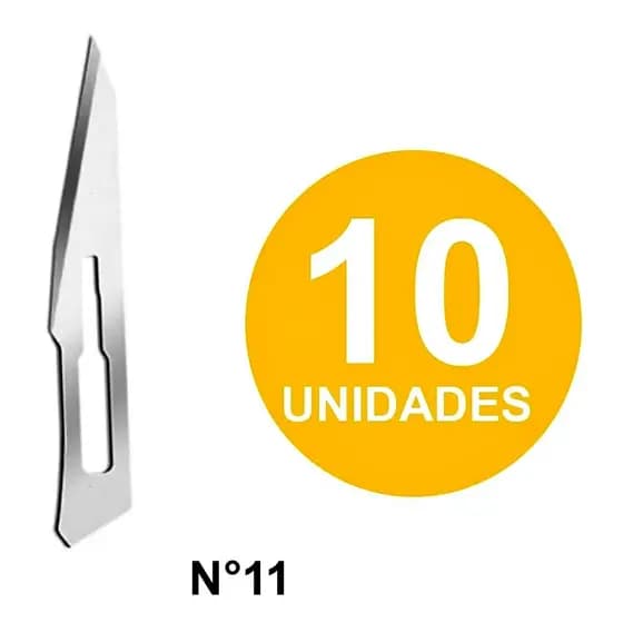 Lâmina Nº11 Kit 10 Unidades Haste Precisão Para Reparo Celular Eletrônica Corte Profissional