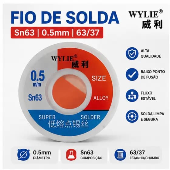 Estanho De Solda Fio 0.5 Rolo 43g Solda Estanho