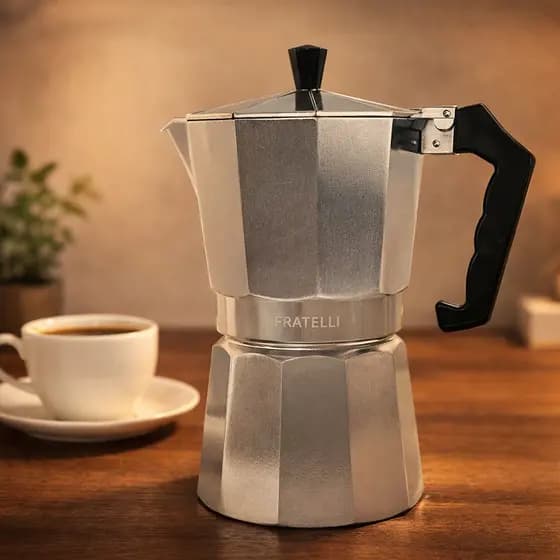 Cafeteira Italiana Alumínio Moka Tipo Moka Café Expresso Fogão Tradicional