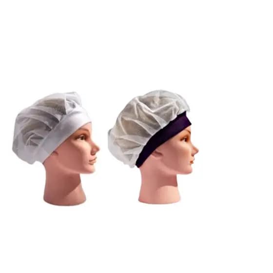 Kit 1 Touca de Cozinha "TODA BRANCA" e 1 Touca de Cozinha "BRANCA E ROXA"