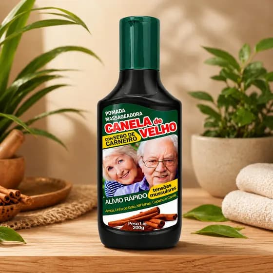 Pomada Massageadora Canela De Velho 200g Demazon Alívio Muscular Relaxante Uso Diário