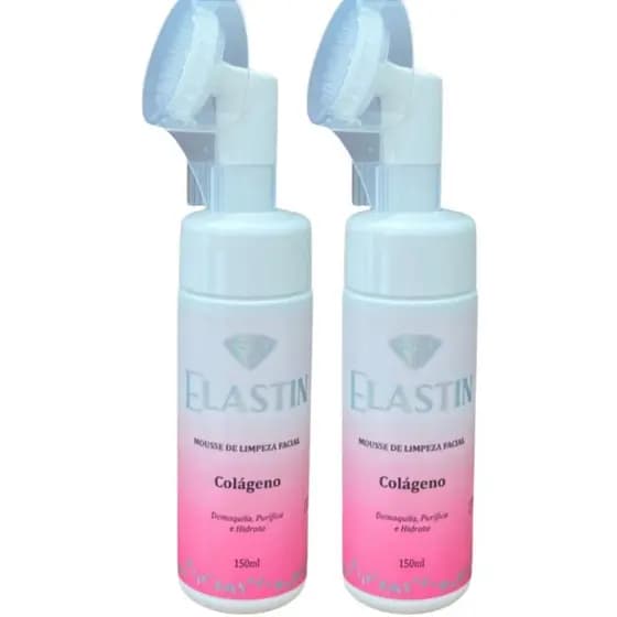 LIMPEZA FACIAL MOUSSE ELASTIN COLAGENO 150ML DEMAZON 2un