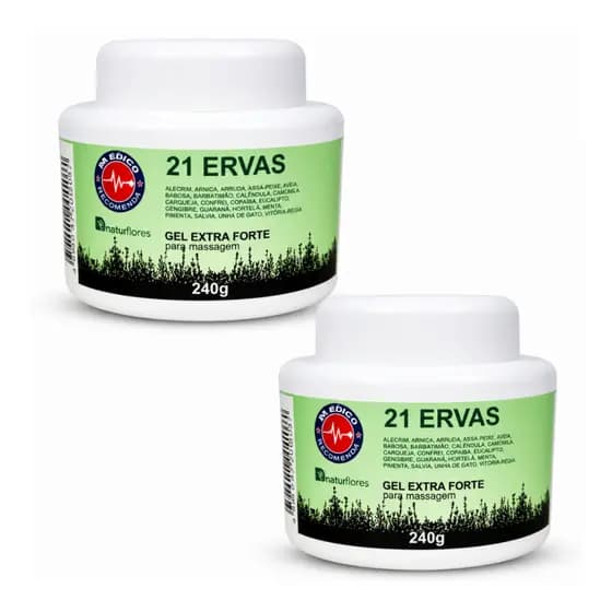 GEL EXTRA FORTE 21 ERVAS Dr. MEDICO 240gr NATUFLORES Kit 2und