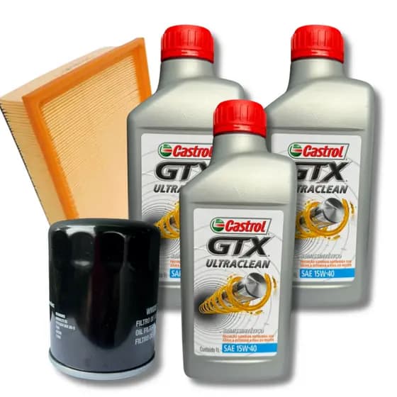 Kit Troca Óleo + Filtros Palio Siena Strada 1.0 1.3 1.4 Fire 15W40 CASTROL