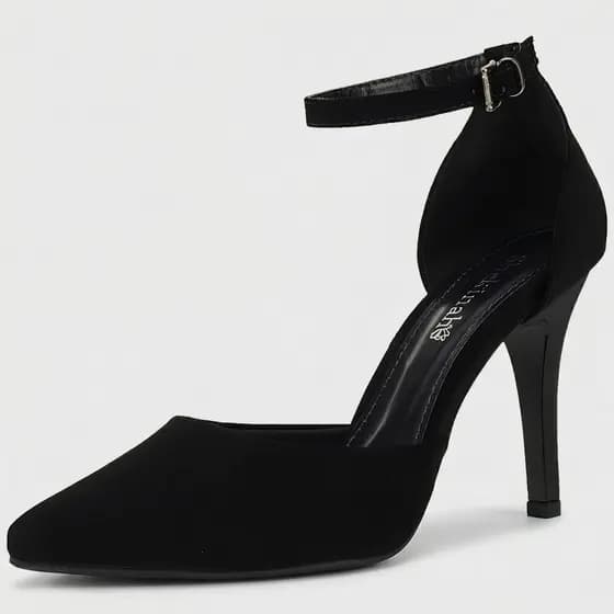 Sapato Scarpin Feminino Bico Fino Salto Agulha Stiletto Shekinah Saia e Blusa Confortável Moda