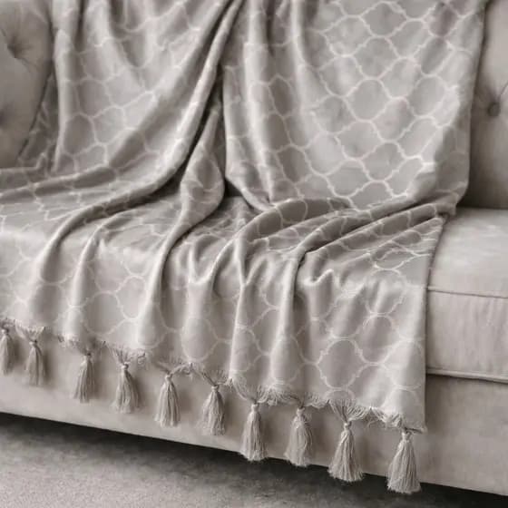 Manta Xale para Sofá Jacquard Geométrica 2,50x1,40