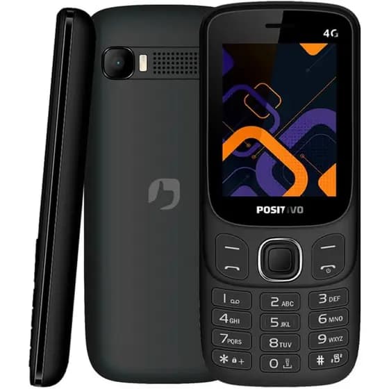 Celular idoso 4g Positivo P41 Dual Chip 32MB Tela 4' Rádio FM 4G Câmera Bluetooth Preto