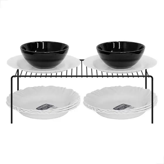 Organizador De Prateleira Light Preto 42,5 Cm