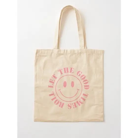 ecobag bolsa algodão cru smile rosa sacola ecológica,escola,faculdade, curso,personalizado,brinde,praia,moda,brinde