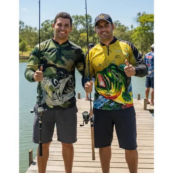 Kit 2 Camisa De Pesca Masculina Proteção Solar Uv50 Térmica Antimosquito