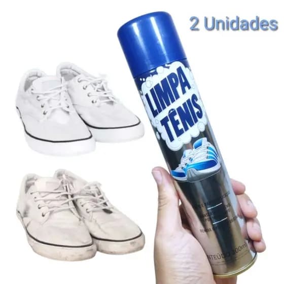 2 Limpa Tênis Branco e Colorido premium Espuma Limpa Tenis Petroplus Spray Limpador a Seco