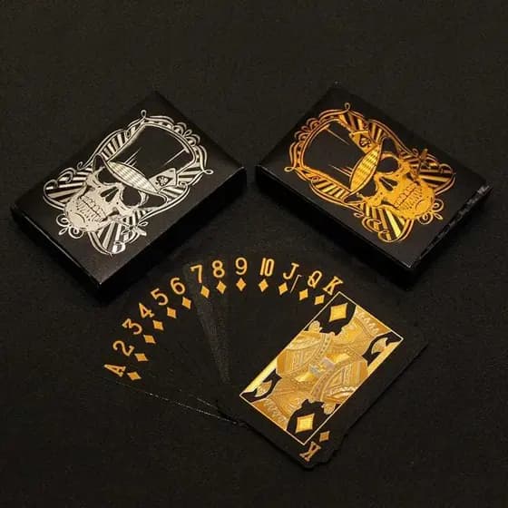 Jogo De Cartas Baralho Cartão Black e Ouro 24k Para Jogos Truco Poker e Tabuleiro à Prova D'Água MT031 (CC) MT031-1 (E)