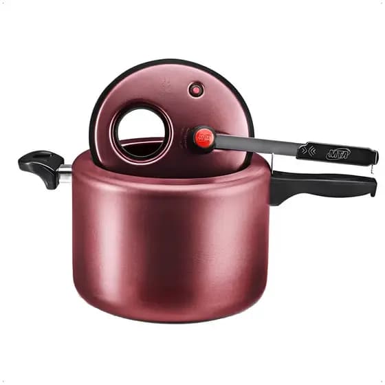 Panela De Pressão Antiaderente Cereja Com Visor na Tampa Capacidade Para 4,5L FI Número 20 MTA - 6023