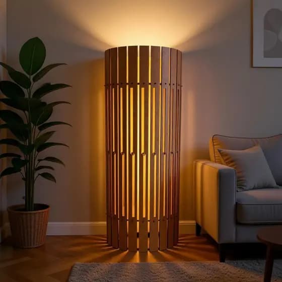 Luminária de Chão MDF TORRE DE PISA