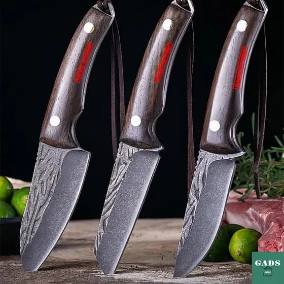 Faca Chef BBQ Rooster Full Tang 4mm Camping Pesca Churrasco com Bainha